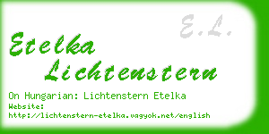 etelka lichtenstern business card